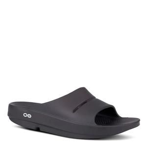 NEW OOFOS men's ooahh slide sandal in black